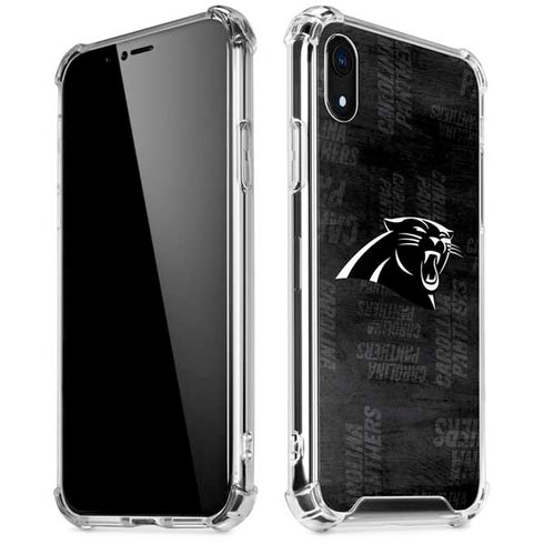 NFL Carolina Panthers Black & White iPhone XR Clear Case