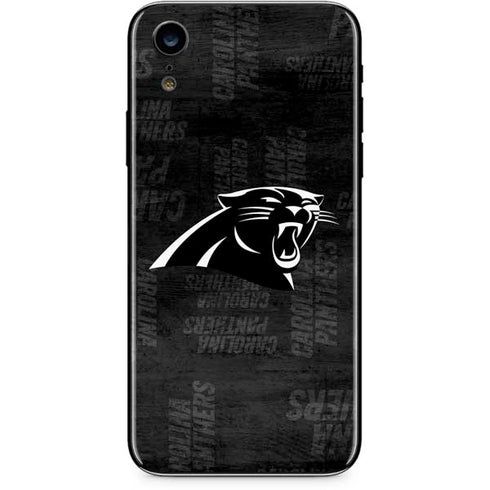 NFL Carolina Panthers Black & White iPhone XR Skin