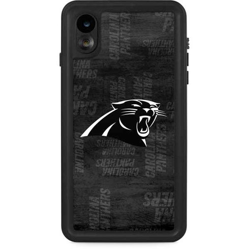 NFL Carolina Panthers Black & White iPhone XR Waterproof Case
