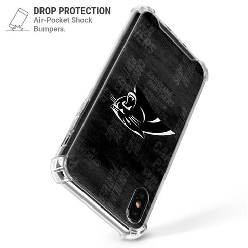 NFL Carolina Panthers Black & White iPhone XS Max Clear Case