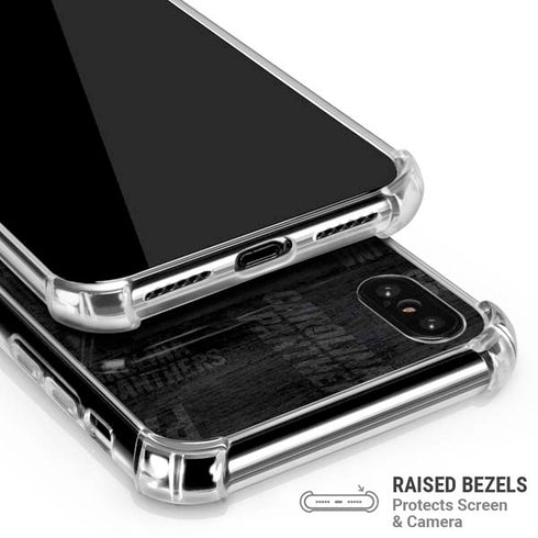 NFL Carolina Panthers Black & White iPhone XS Max Clear Case