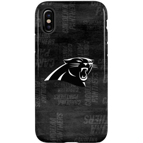 NFL Carolina Panthers Black & White iPhone XS Pro Case