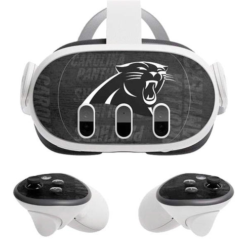 NFL Carolina Panthers Black & White Meta Quest 3 Skin