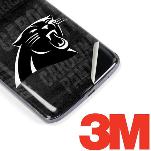 NFL Carolina Panthers Black & White Moto E5 Plus Skin