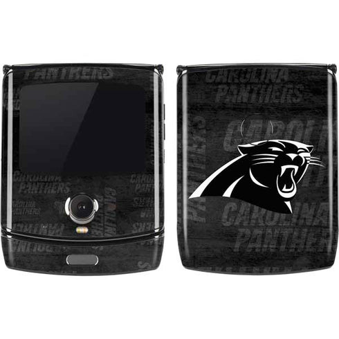 NFL Carolina Panthers Black & White Motorola RAZR Skin