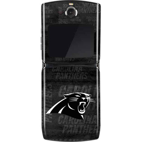 NFL Carolina Panthers Black & White Motorola RAZR Skin