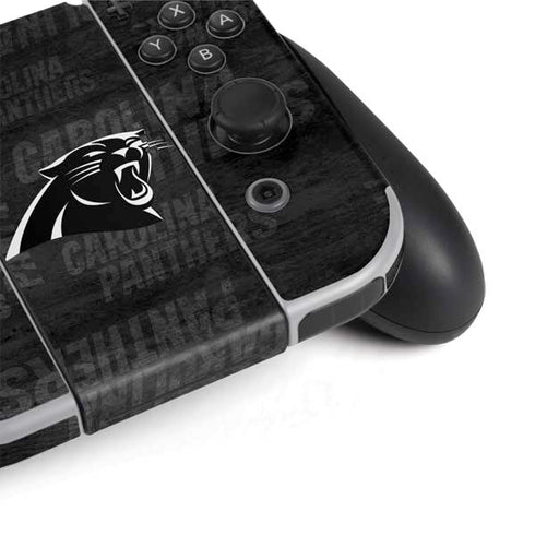 NFL Carolina Panthers Black & White Nintendo Switch OLED (2021) Skin