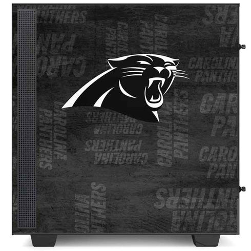 NFL Carolina Panthers Black & White NZXT H510 Compact ATX Mid-Tower Case Skin