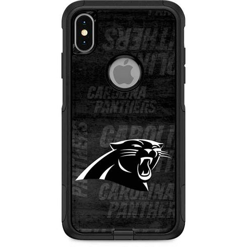 NFL Carolina Panthers Black & White Otterbox Commuter iPhone Skin