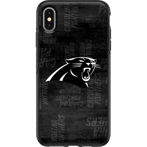 NFL Carolina Panthers Black & White Otterbox Symmetry iPhone Skin