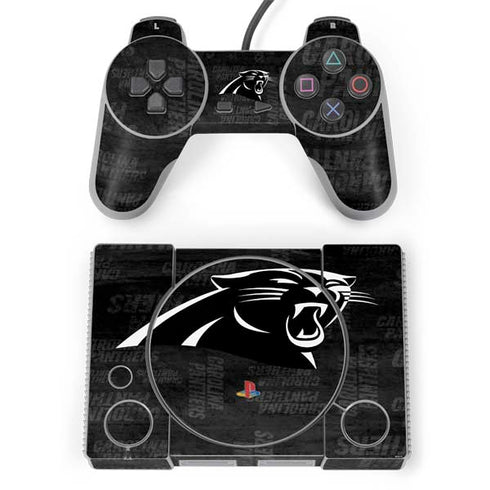 NFL Carolina Panthers Black & White PlayStation Classic Bundle Skin