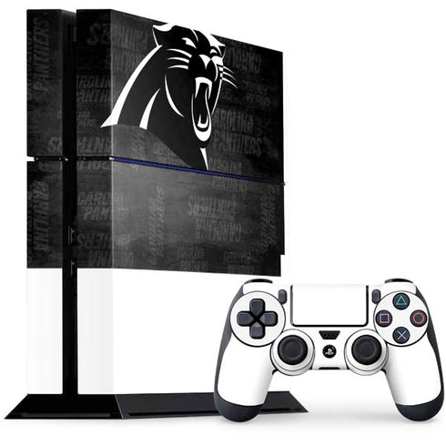 NFL Carolina Panthers Black & White PS4 Console and Controller Bundle Skin