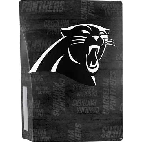 NFL Carolina Panthers Black & White PS5 Console Skin