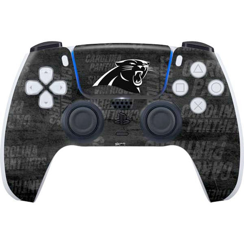 NFL Carolina Panthers Black & White PS5 Controller Skin