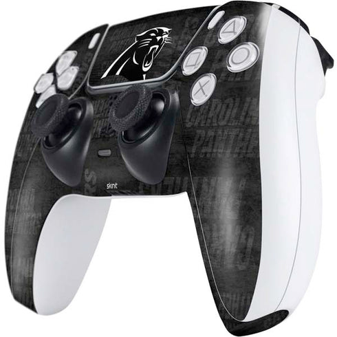 NFL Carolina Panthers Black & White PS5 Controller Skin