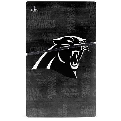 NFL Carolina Panthers Black & White PS5 Slim Digital Edition Bundle Skin