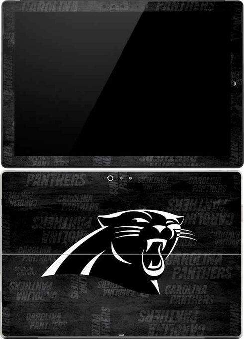 NFL Carolina Panthers Black & White Surface Pro (2017) Skin
