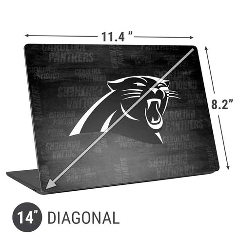 NFL Carolina Panthers Black & White Universal Laptop 14in (11.4 x 8.2in) Skin
