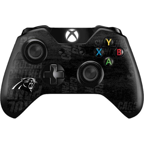 NFL Carolina Panthers Black & White Xbox One Controller Skin