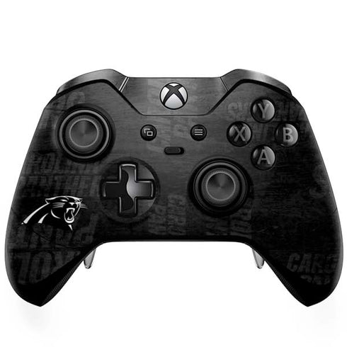 NFL Carolina Panthers Black & White Xbox One Elite Controller Skin
