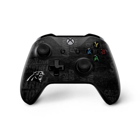 NFL Carolina Panthers Black & White Xbox One X Controller Skin