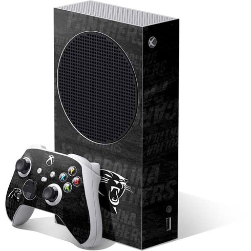 NFL Carolina Panthers Black & White Xbox Series S Skins