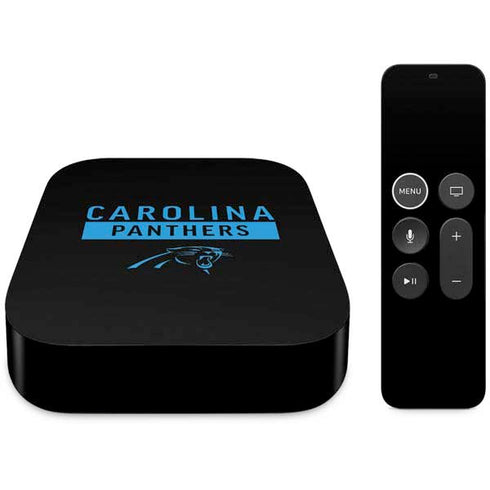 NFL Carolina Panthers Black Performance Series Apple TV Skin