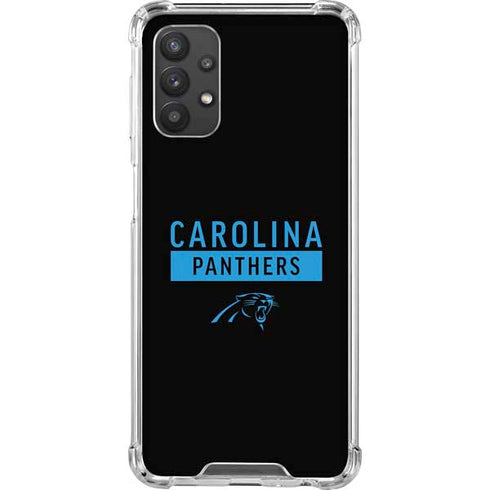 NFL Carolina Panthers Black Performance Series Galaxy A32 5G Clear Case
