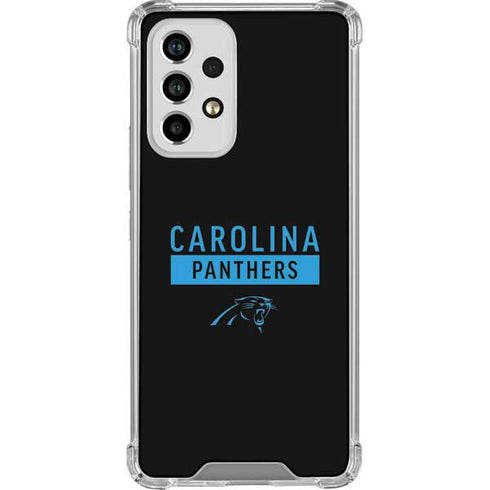 NFL Carolina Panthers Black Performance Series Galaxy A33 5G Clear Case