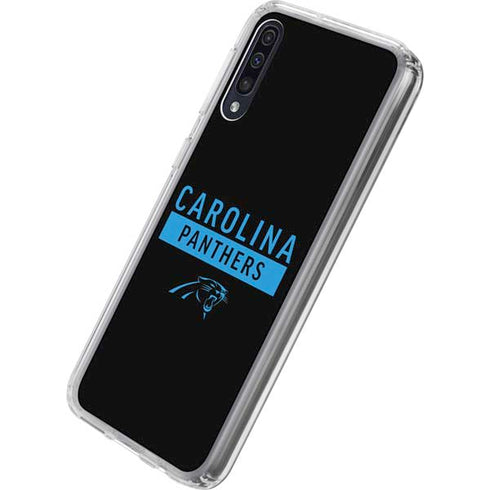 NFL Carolina Panthers Black Performance Series Galaxy A50 Clear Case