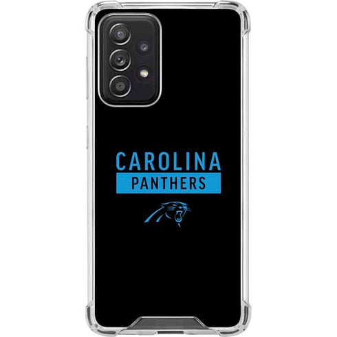NFL Carolina Panthers Black Performance Series Galaxy A52 5G Clear Case