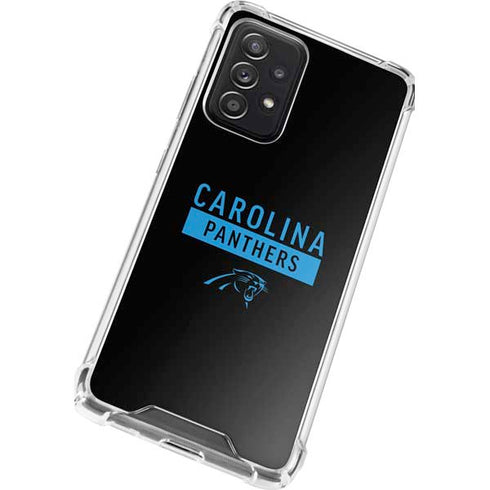 NFL Carolina Panthers Black Performance Series Galaxy A52 5G Clear Case