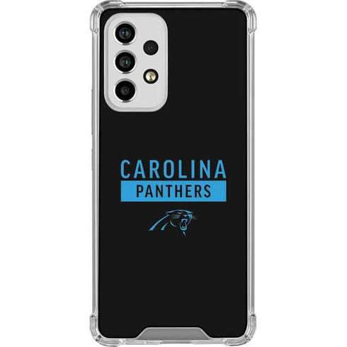 NFL Carolina Panthers Black Performance Series Galaxy A53 5G Clear Case