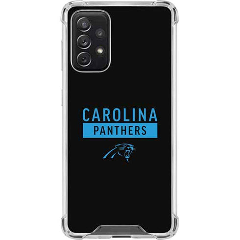 NFL Carolina Panthers Black Performance Series Galaxy A72 5G Clear Case