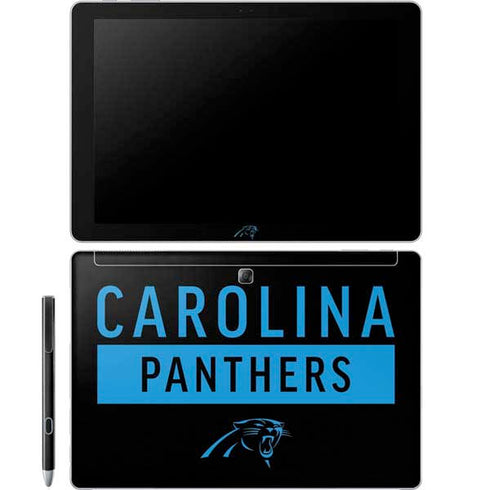 NFL Carolina Panthers Black Performance Series Galaxy Book 12in Skin