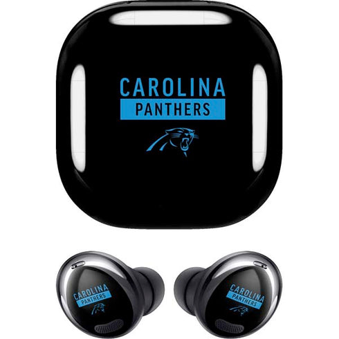 NFL Carolina Panthers Black Performance Series Galaxy Buds Pro Skin