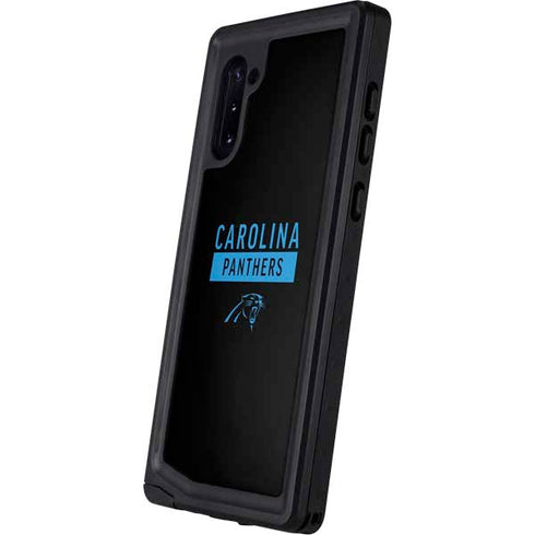 NFL Carolina Panthers Black Performance Series Galaxy Note 10 Waterproof Case