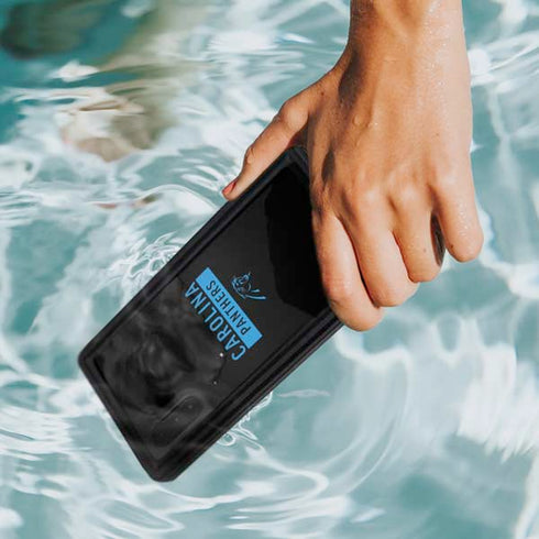 NFL Carolina Panthers Black Performance Series Galaxy Note 10 Waterproof Case