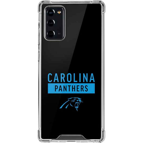 NFL Carolina Panthers Black Performance Series Galaxy Note20 5G Clear Case