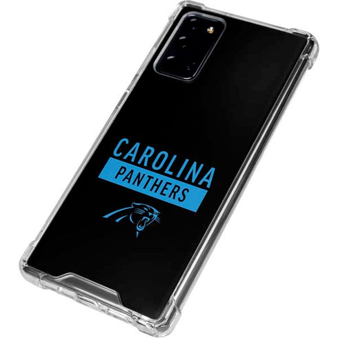 NFL Carolina Panthers Black Performance Series Galaxy Note20 5G Clear Case