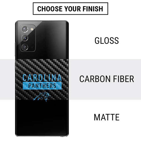 NFL Carolina Panthers Black Performance Series Galaxy Note20 5G Skin