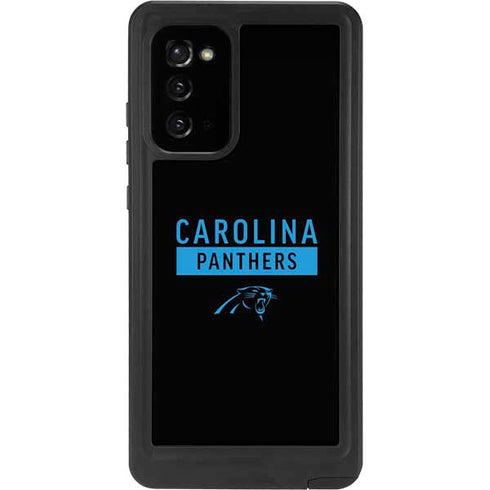 NFL Carolina Panthers Black Performance Series Galaxy Note20 5G Waterproof Case