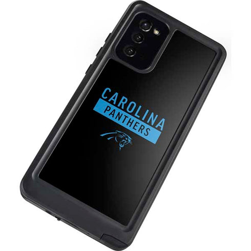 NFL Carolina Panthers Black Performance Series Galaxy Note20 5G Waterproof Case