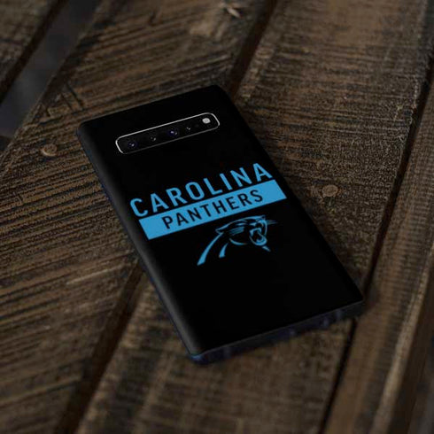 NFL Carolina Panthers Black Performance Series Galaxy S10 Skin