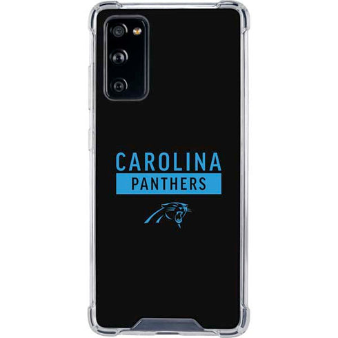 NFL Carolina Panthers Black Performance Series Galaxy S20 FE Clear Case