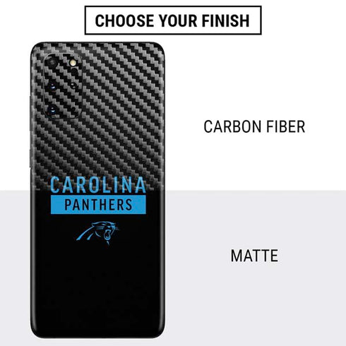 NFL Carolina Panthers Black Performance Series Galaxy S20 Plus Skin