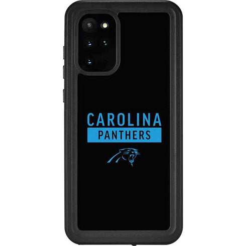 NFL Carolina Panthers Black Performance Series Galaxy S20 Plus Waterproof Case