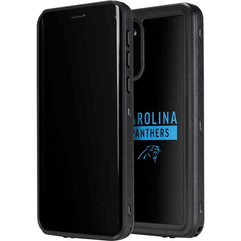 NFL Carolina Panthers Black Performance Series Galaxy S20 Plus Waterproof Case