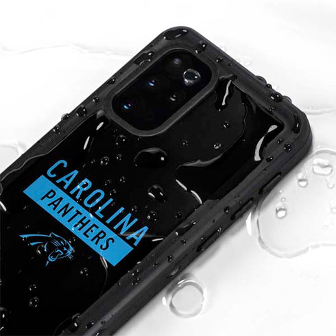 NFL Carolina Panthers Black Performance Series Galaxy S20 Plus Waterproof Case
