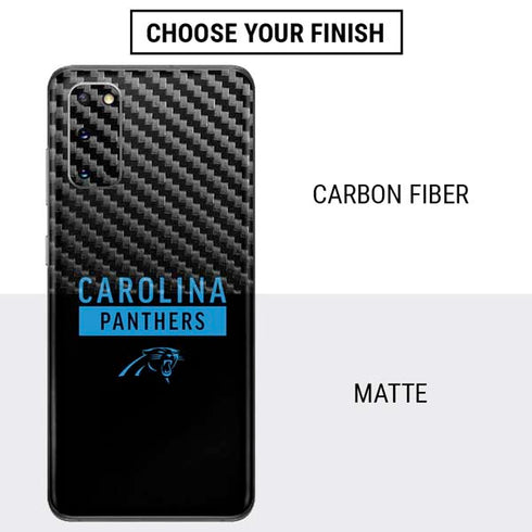 NFL Carolina Panthers Black Performance Series Galaxy S20 Skin